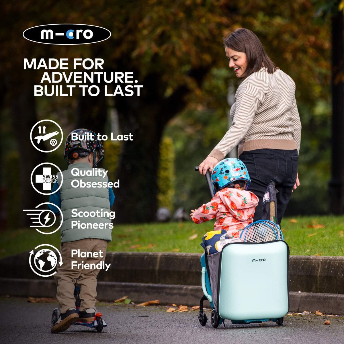 Micro Scooters Eazy Ride On Luggage – Suitcase Scooters for children, available at Learning Bugs UK