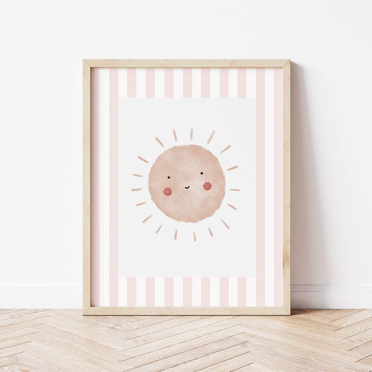 Boho Sunshine Print - Pale Pink Stripes – for children, available at Learning Bugs UK