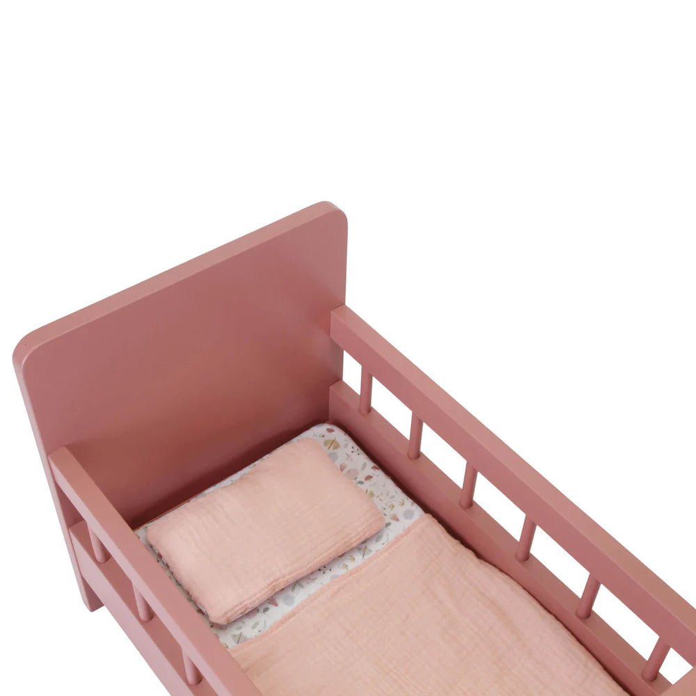 Buy Little Dutch Wooden Doll Bed and Bedding | for kids by Learning Bugs UK