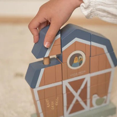 Little Dutch Stacking Farmhouse - Little Farm by Little Dutch - Learning Bugs UK
