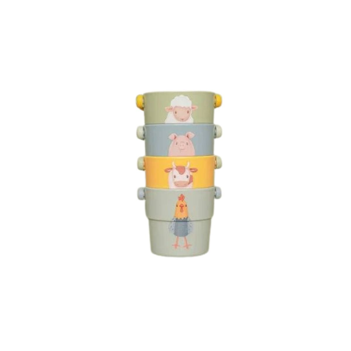 Little Dutch Bath Cups - Little Farm – Bath Toys for children, available at Learning Bugs UK