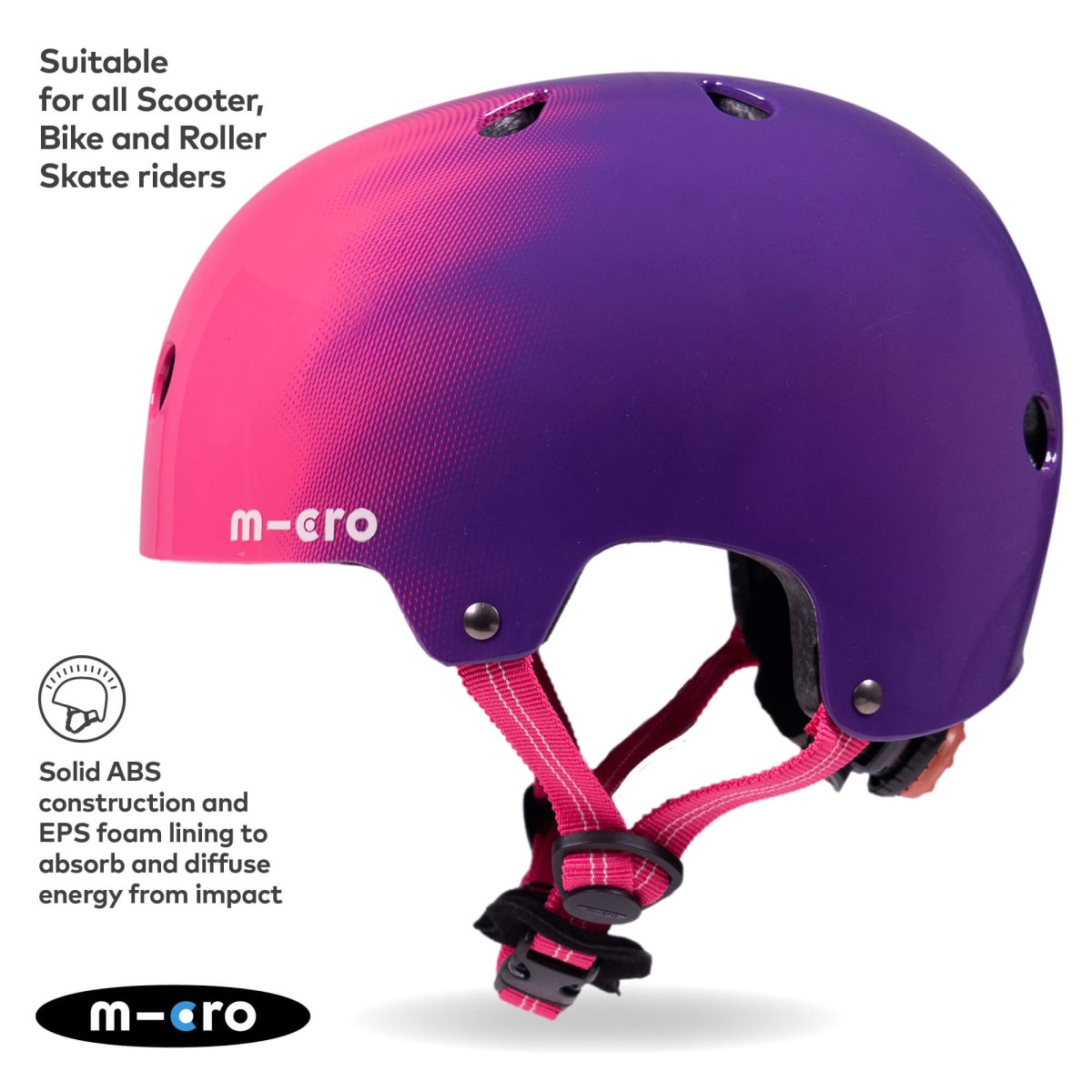 Micro Scooters Micro Printed Deluxe Helmet – Helmets for children, available at Learning Bugs UK