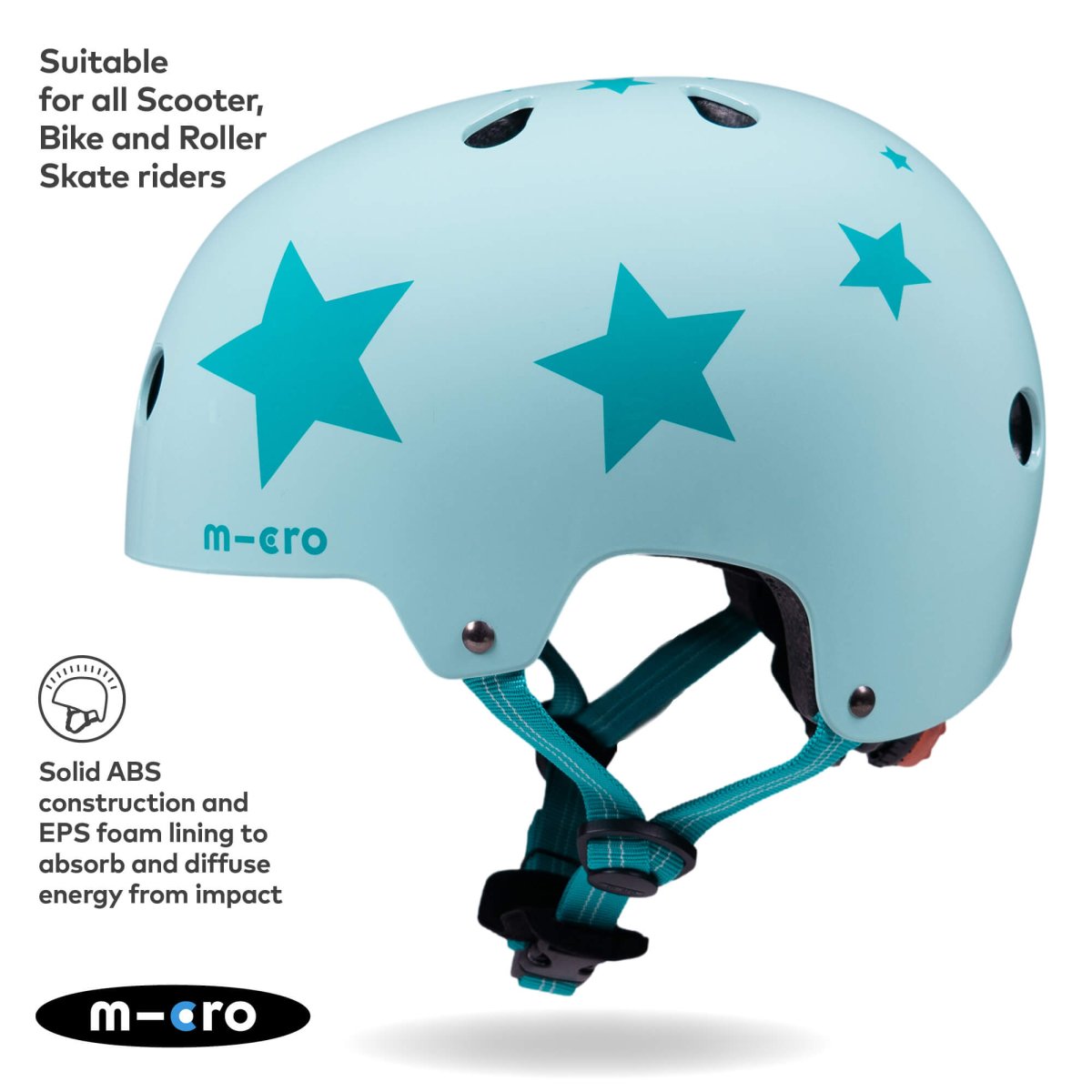 Micro Scooters Micro Printed Deluxe Helmet – Helmets for children, available at Learning Bugs UK