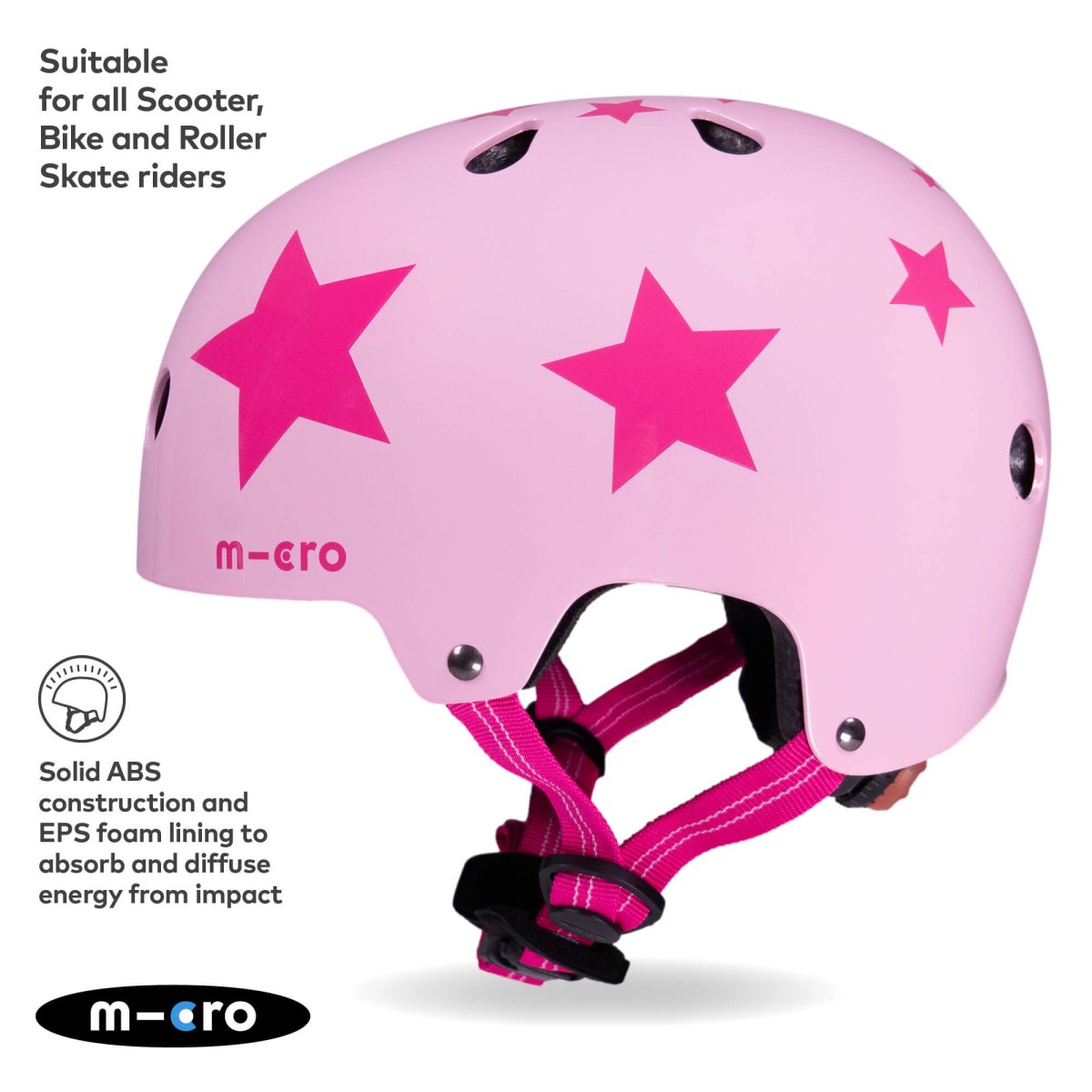 Micro Scooters Micro Printed Deluxe Helmet – Helmets for children, available at Learning Bugs UK