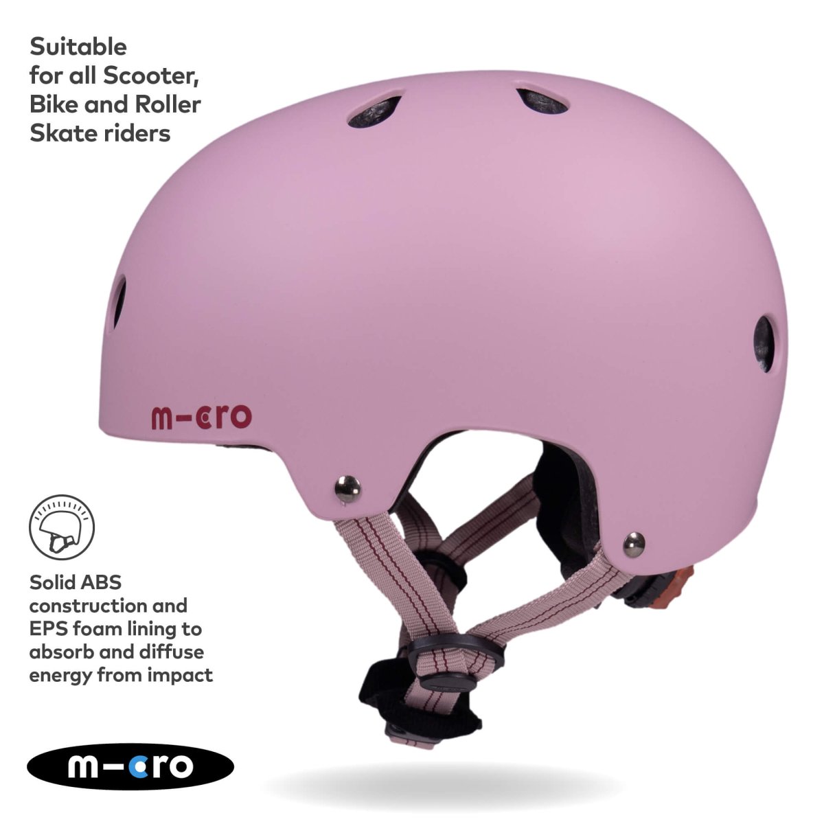 Micro Scooters Micro Plain Deluxe Helmet – Helmets for children, available at Learning Bugs UK
