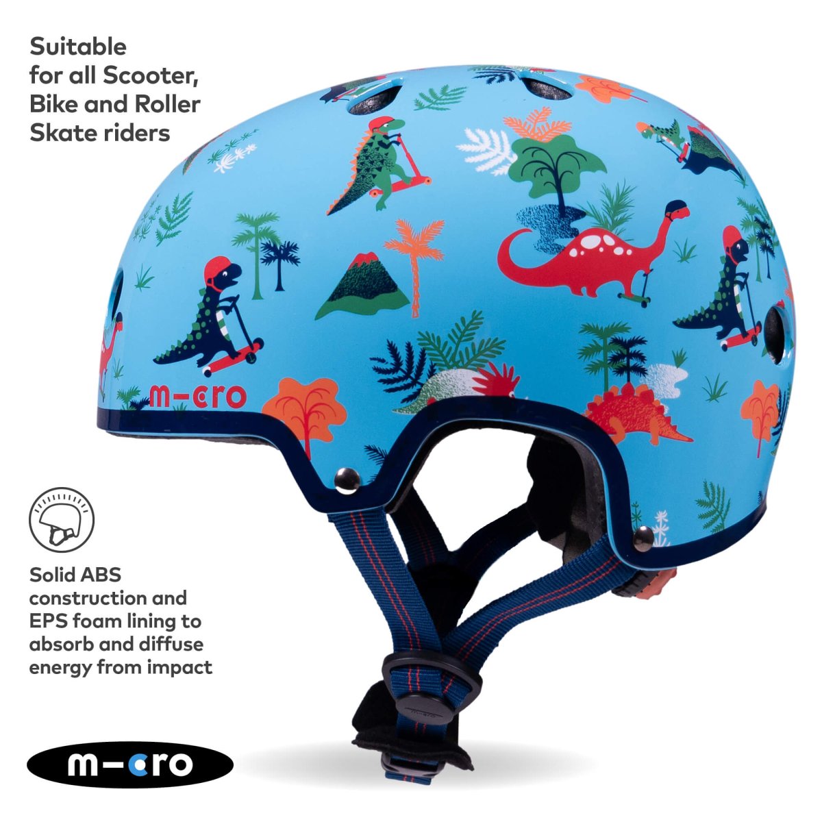 Micro Scooters Micro Printed Deluxe Helmet – Helmets for children, available at Learning Bugs UK