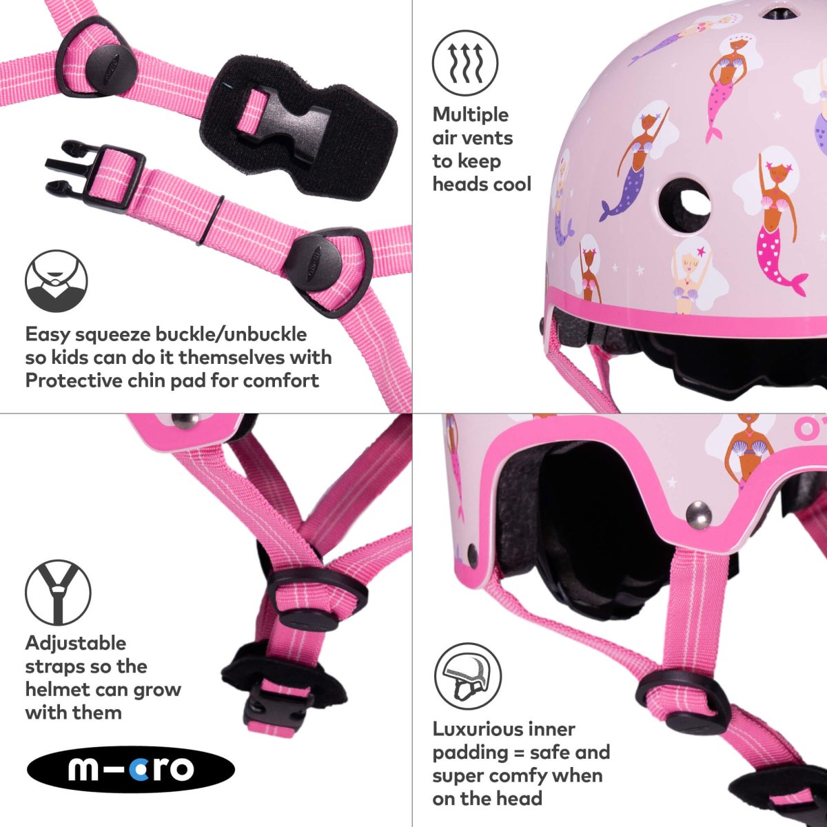 Micro Scooters Micro Printed Deluxe Helmet – Helmets for children, available at Learning Bugs UK