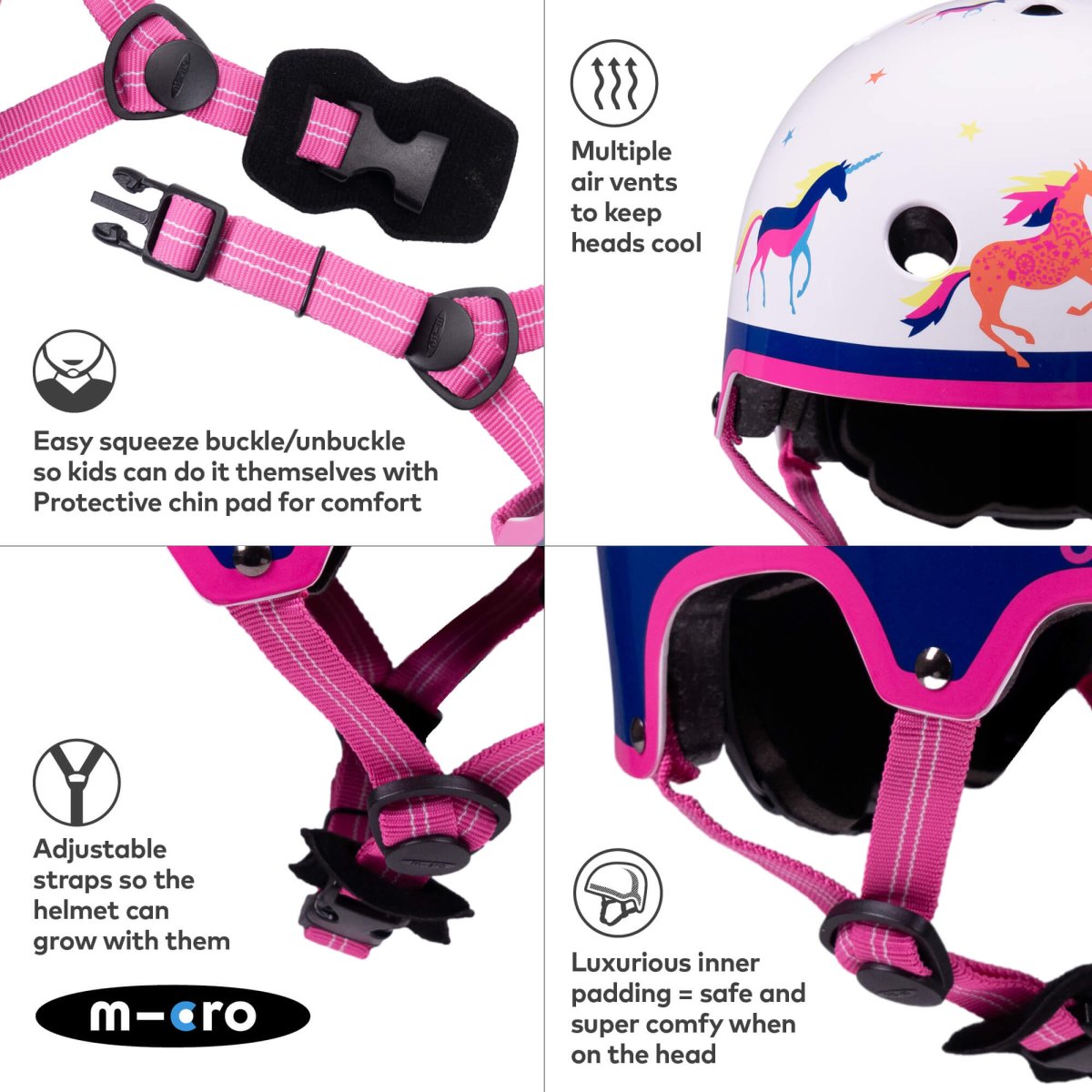 Micro Scooters Micro Printed Deluxe Helmet – Helmets for children, available at Learning Bugs UK