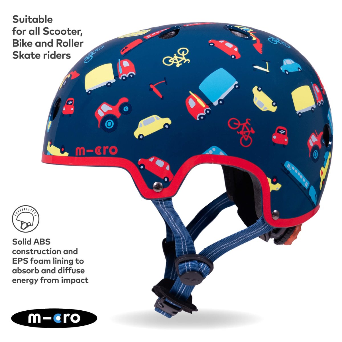 Micro Scooters Micro Printed Deluxe Helmet – Helmets for children, available at Learning Bugs UK