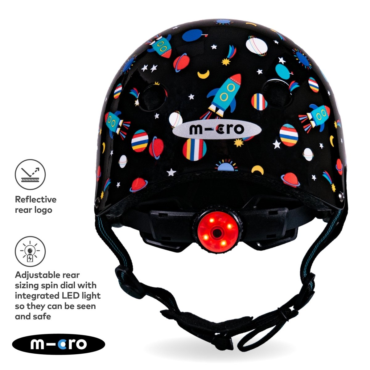 Micro Scooters Micro Printed Deluxe Helmet – Helmets for children, available at Learning Bugs UK