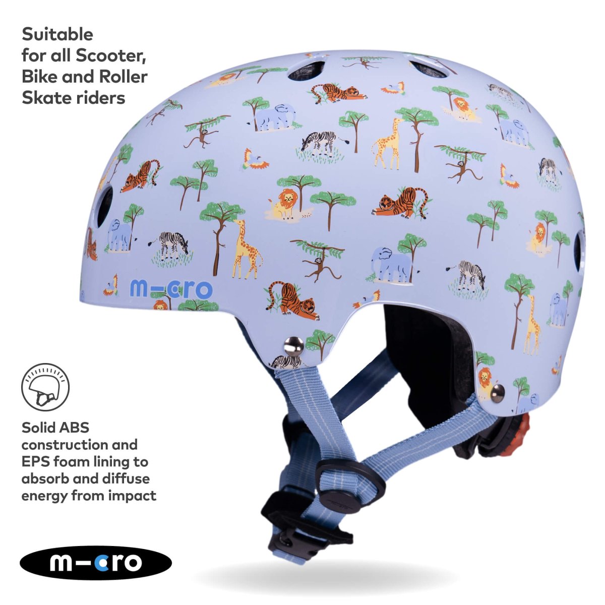 Micro Scooters Micro Printed Deluxe Helmet – Helmets for children, available at Learning Bugs UK