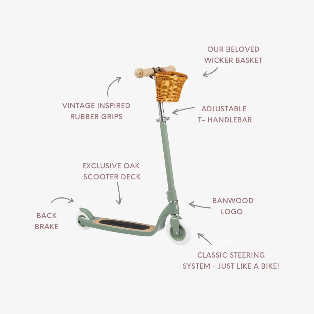 Banwood Maxi Scooter – Kids Two-Wheel Scooter (Forest)