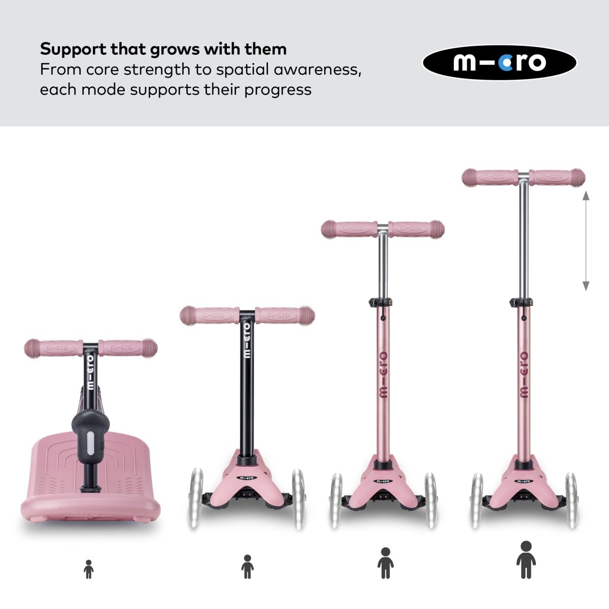 Micro Scooters Mini Micro 6-in-1 Rock & Go Scooter – Scooters for children, available at Learning Bugs UK