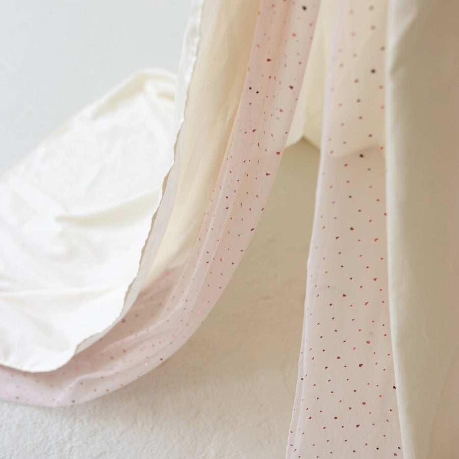 MINICAMP Kids Bed Canopy with Tulle & Tassels in Cream – Teepees for children, available at Learning Bugs UK