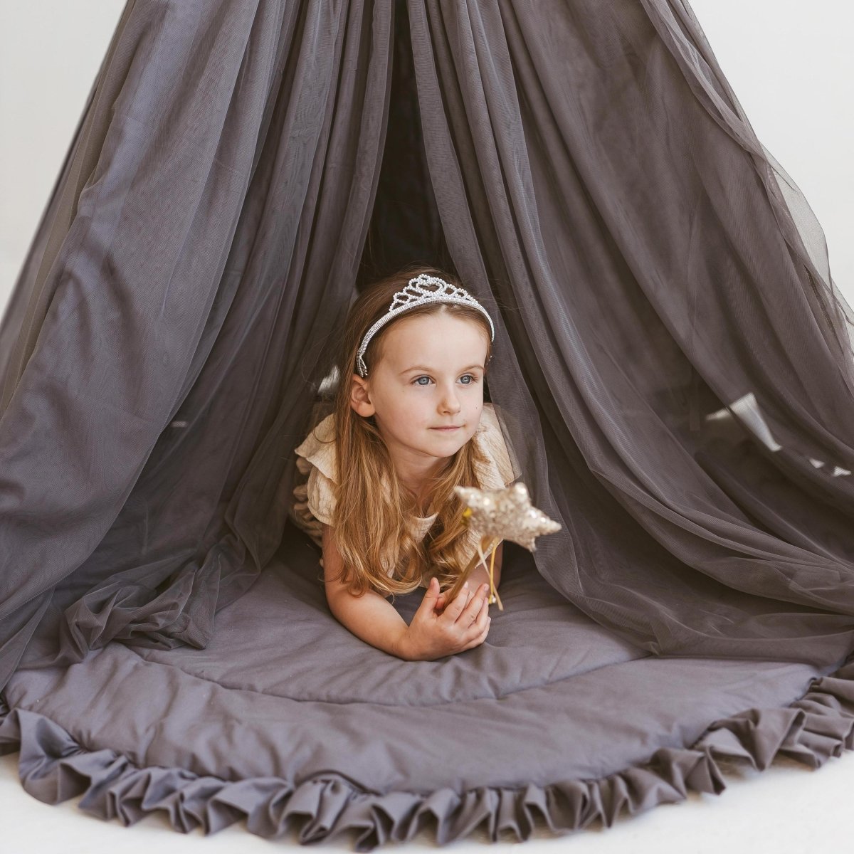 MINICAMP Fairy Kids Play Tent in Grey – Teepees for children, available at Learning Bugs UK