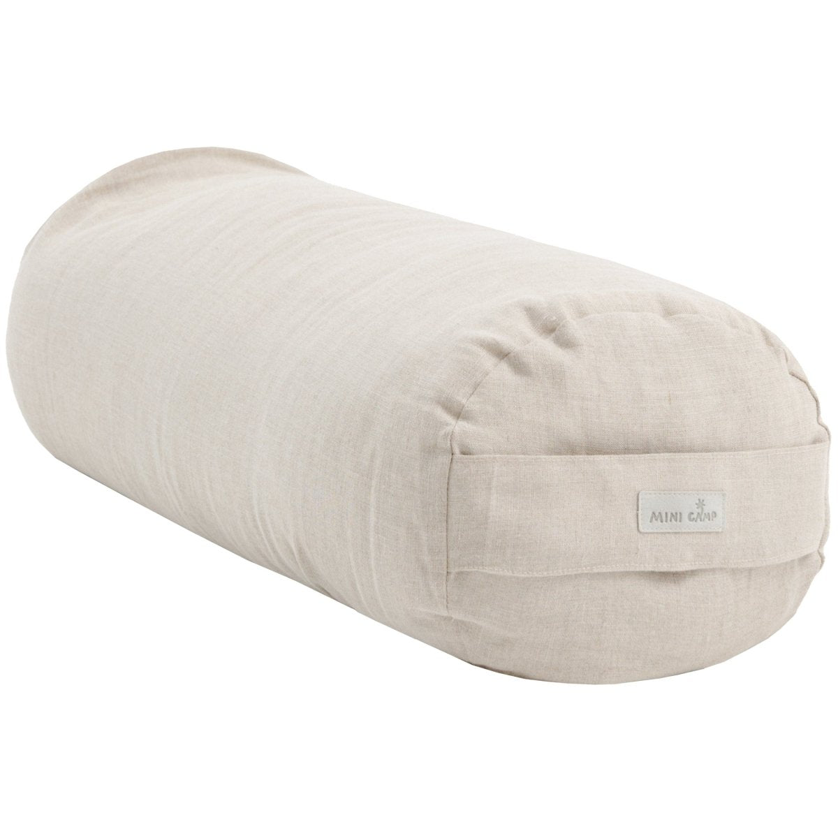 MINICAMP Yoga Bolster Meditation Cushion from 100% Linen in Natural Color – Yoga Accessories for children, available at Learning Bugs UK