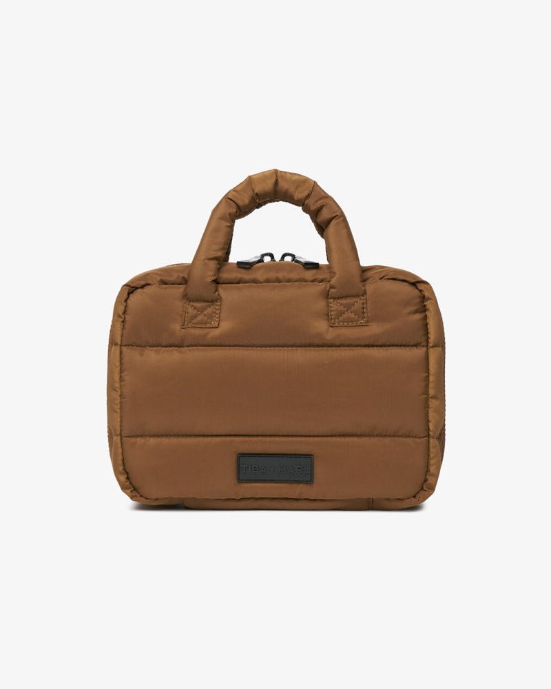 T+M Puffy Changing Grab Bag Coffee – Compact Changing Bag for children, available at Learning Bugs UK