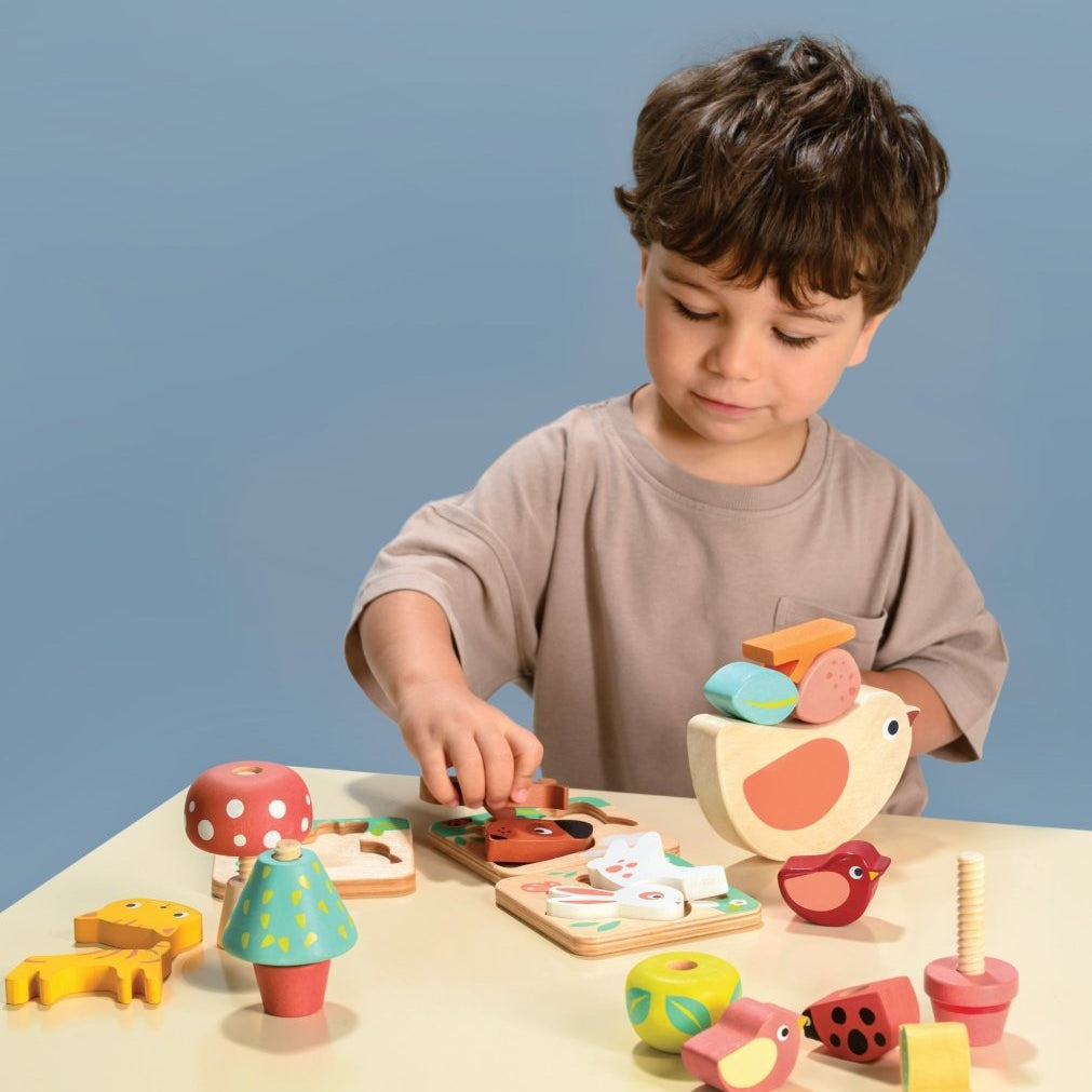 24 Months Garden Playtime Set – wooden toddler toy for children, available at Learning Bugs UK