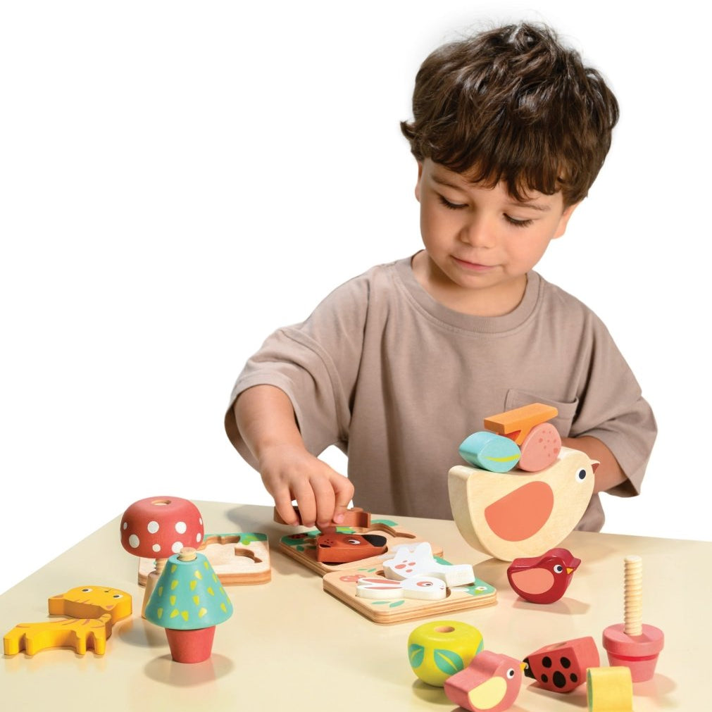 24 Months Garden Playtime Set – wooden toddler toy for children, available at Learning Bugs UK