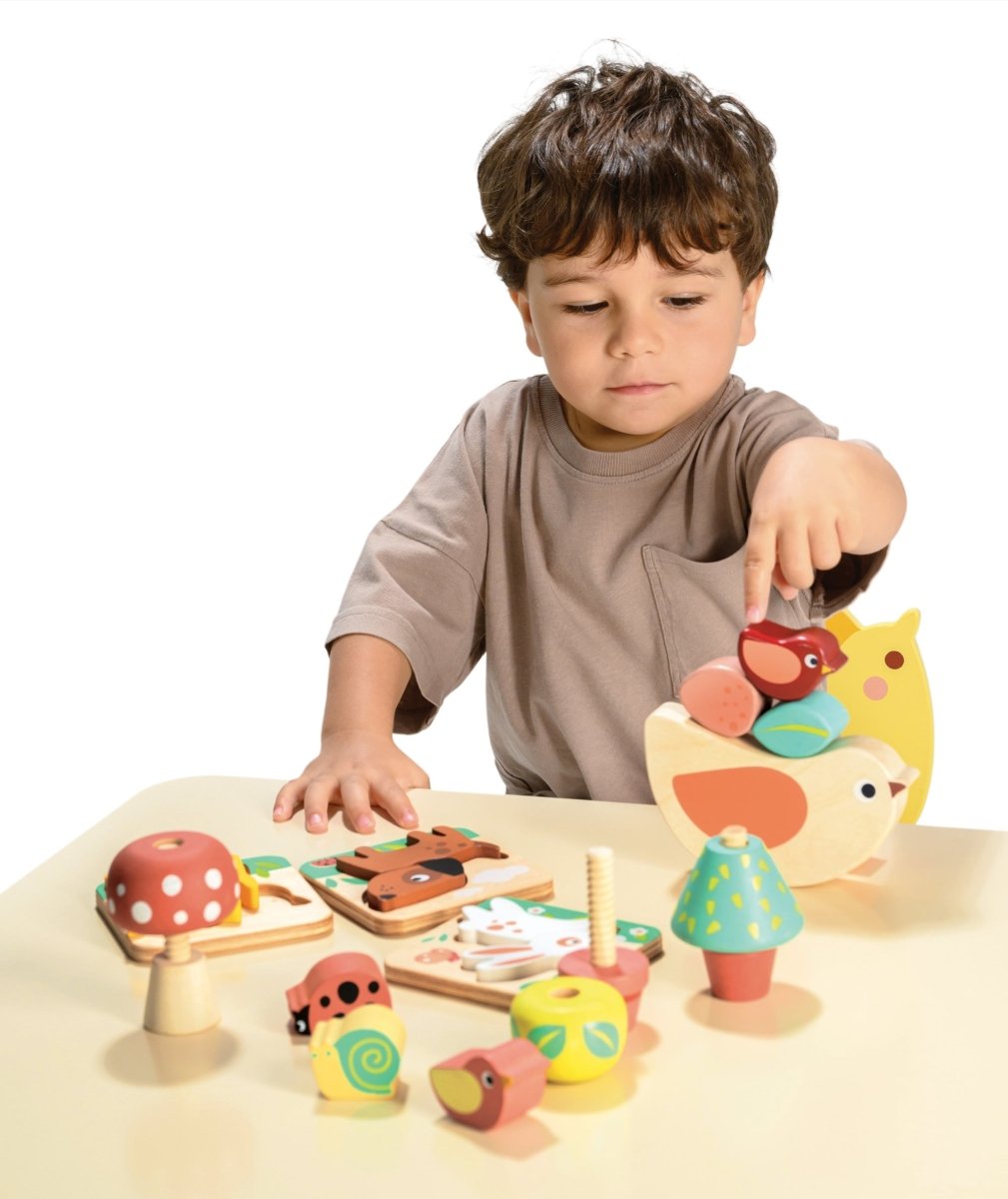 24 Months Garden Playtime Set – wooden toddler toy for children, available at Learning Bugs UK