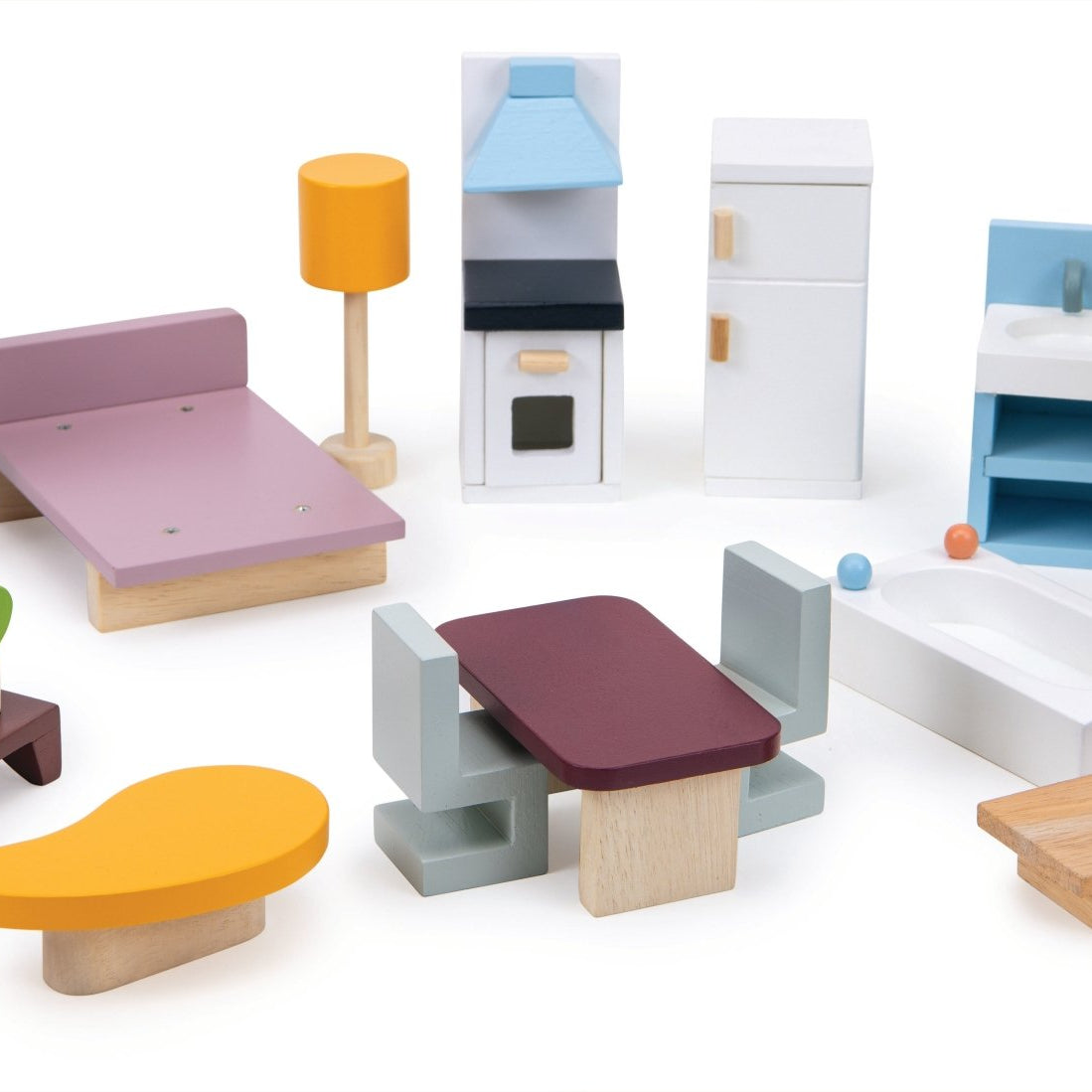 Buy Cedar Chalet (furniture included) | Wooden dolls house for kids by Learning Bugs UK