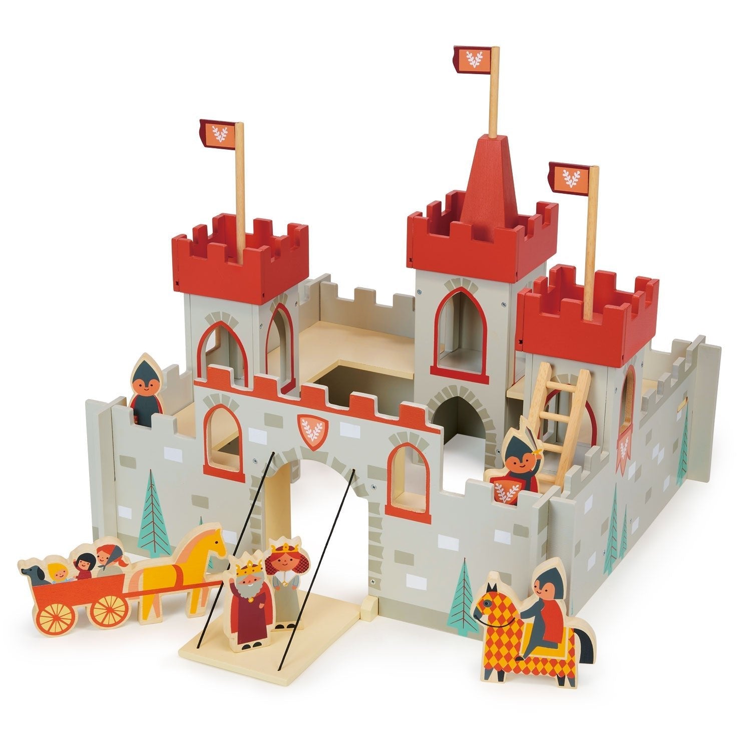 Buy King's Castle | Wooden castle for kids by Learning Bugs UK