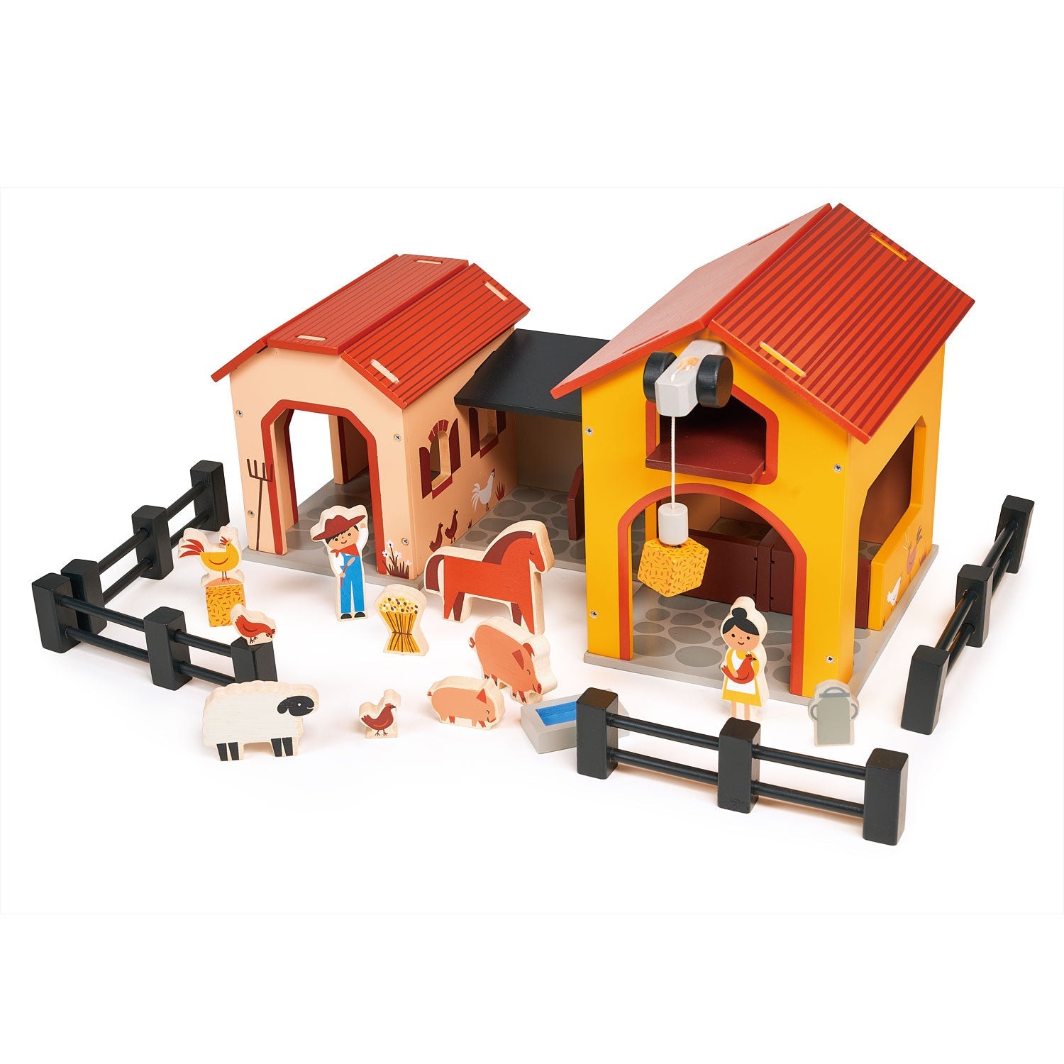 Buy Billy's Barnyard | Wooden farm playset for kids by Learning Bugs UK