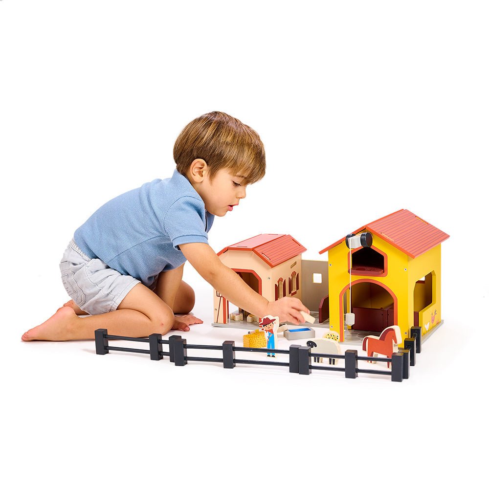 Buy Billy's Barnyard | Wooden farm playset for kids by Learning Bugs UK
