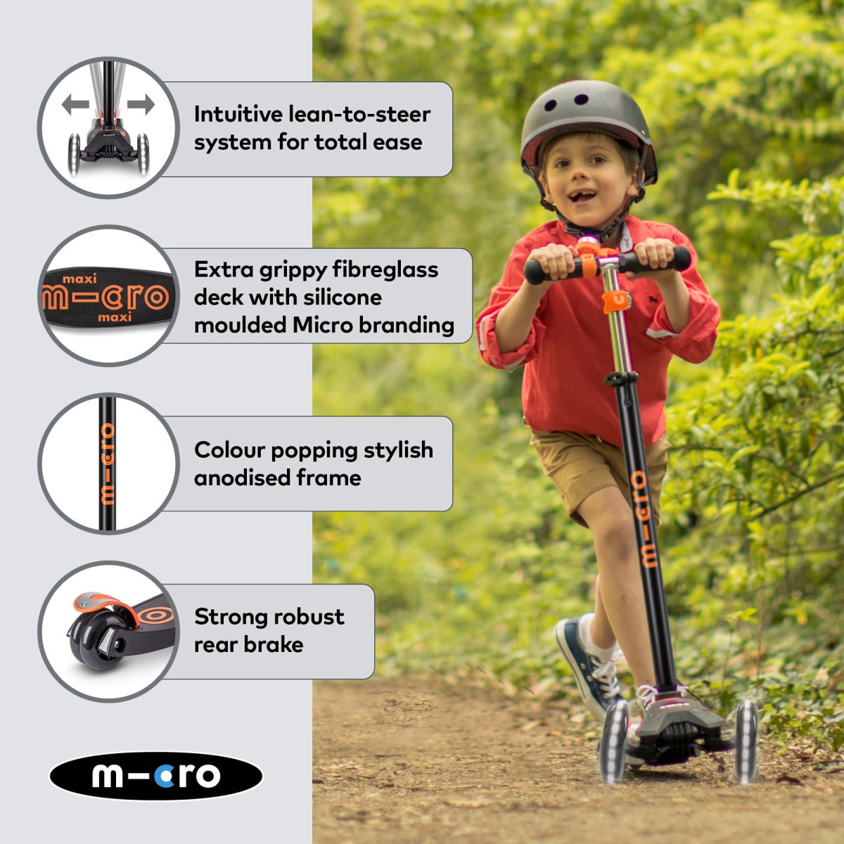 Micro Scooters Maxi Micro Scooter Deluxe LED – Scooters for children, available at Learning Bugs UK