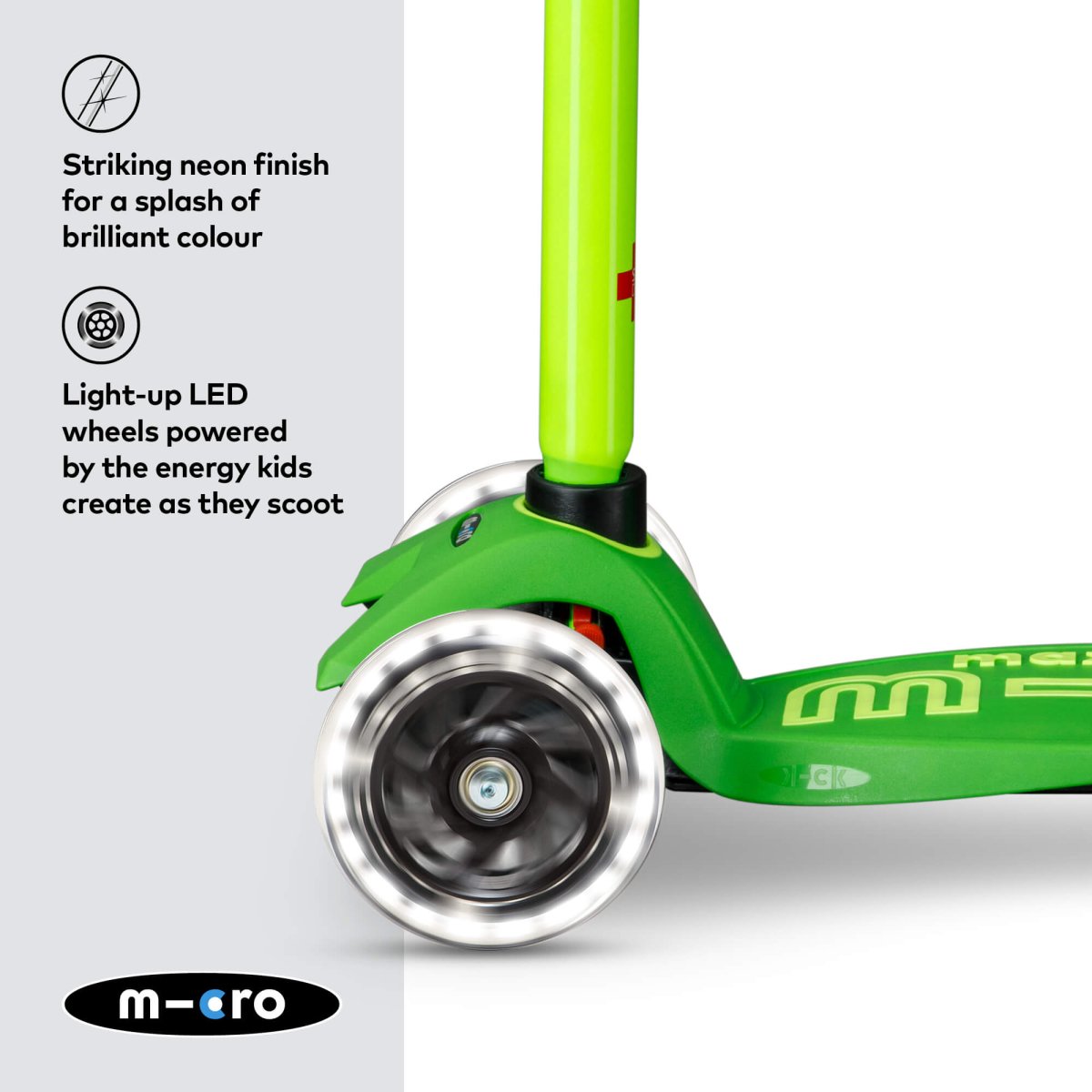 Micro Scooters Maxi Micro Scooter Deluxe LED – Scooters for children, available at Learning Bugs UK