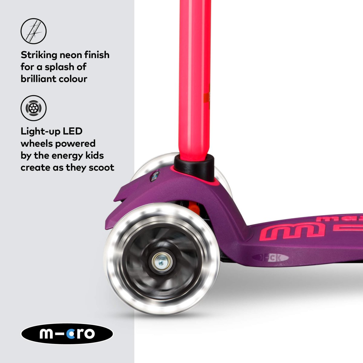 Micro Scooters Maxi Micro Scooter Deluxe LED – Scooters for children, available at Learning Bugs UK