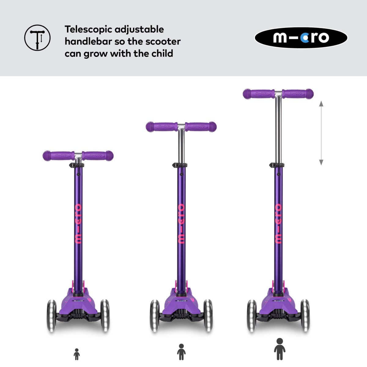 Micro Scooters Maxi Micro Scooter Deluxe LED – Scooters for children, available at Learning Bugs UK