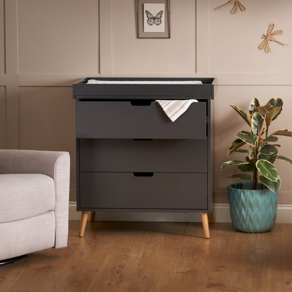 Obaby Maya Changing Unit - Slate With Natural