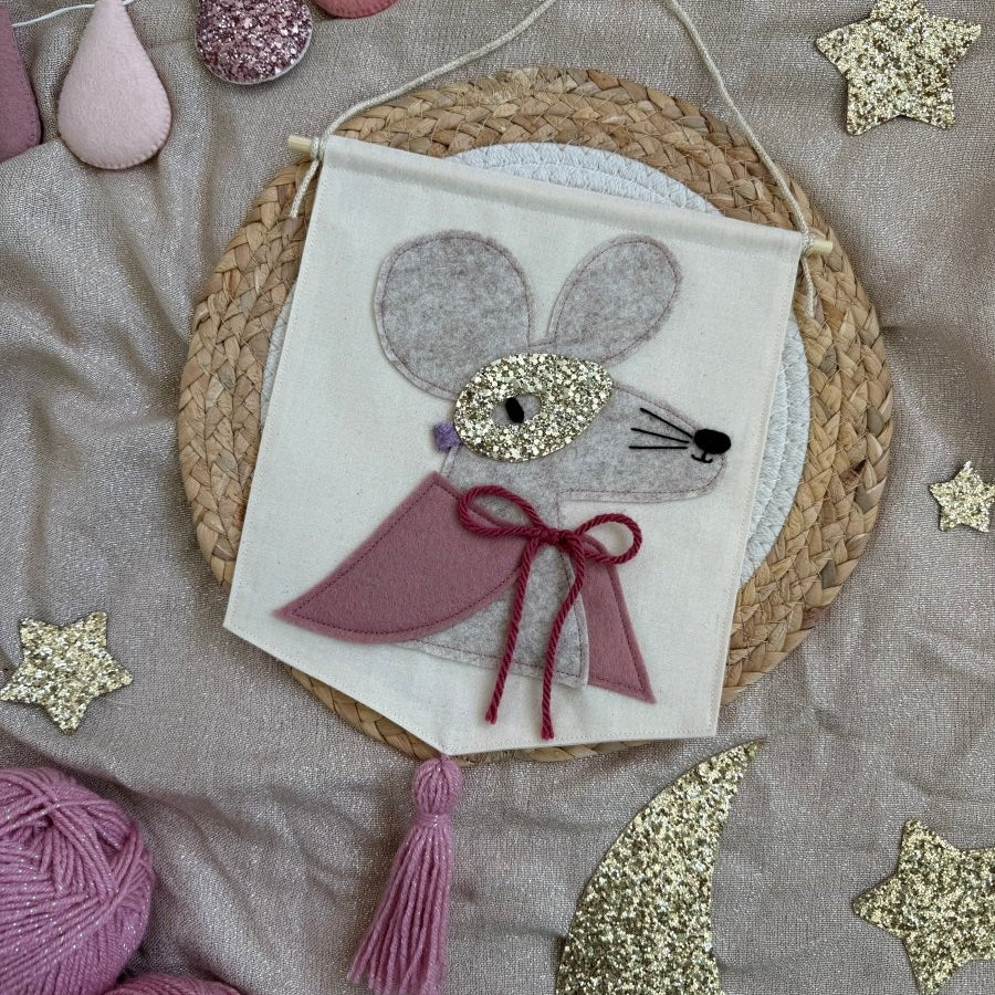 Miss Super Mouse Wall Hanging – for children, available at Learning Bugs UK