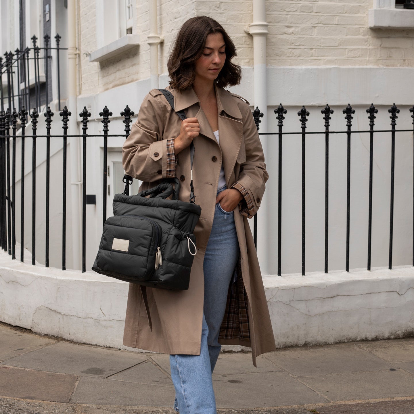 Baby Changing Tote Bag - Soft Black