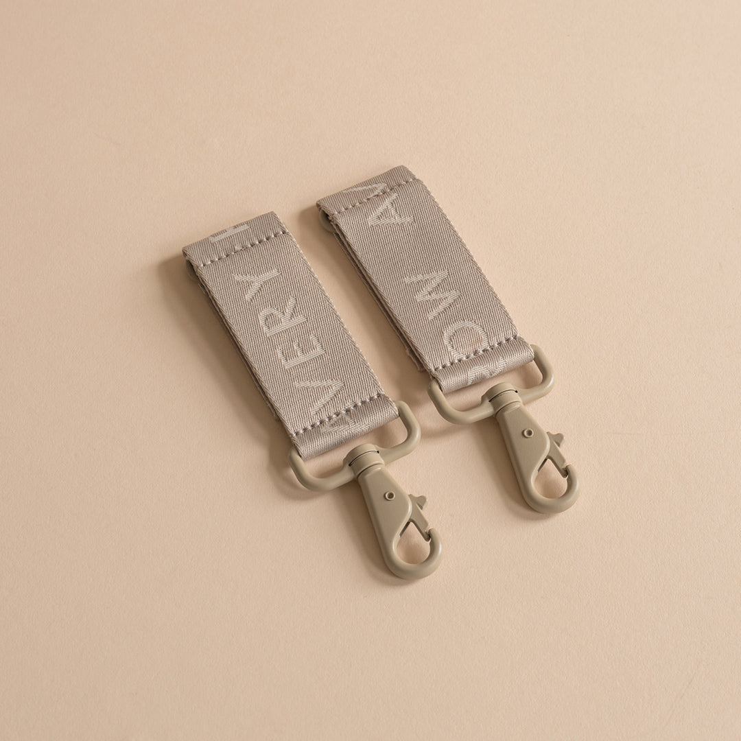 Logo Pram Bag Clips - Oyster