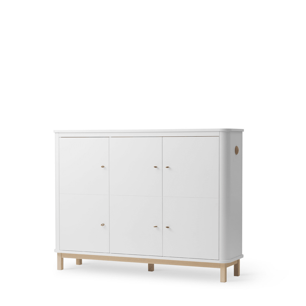 Oliver Furniture Wood Multi Cupboard 3 Doors - White/Oak, view 3