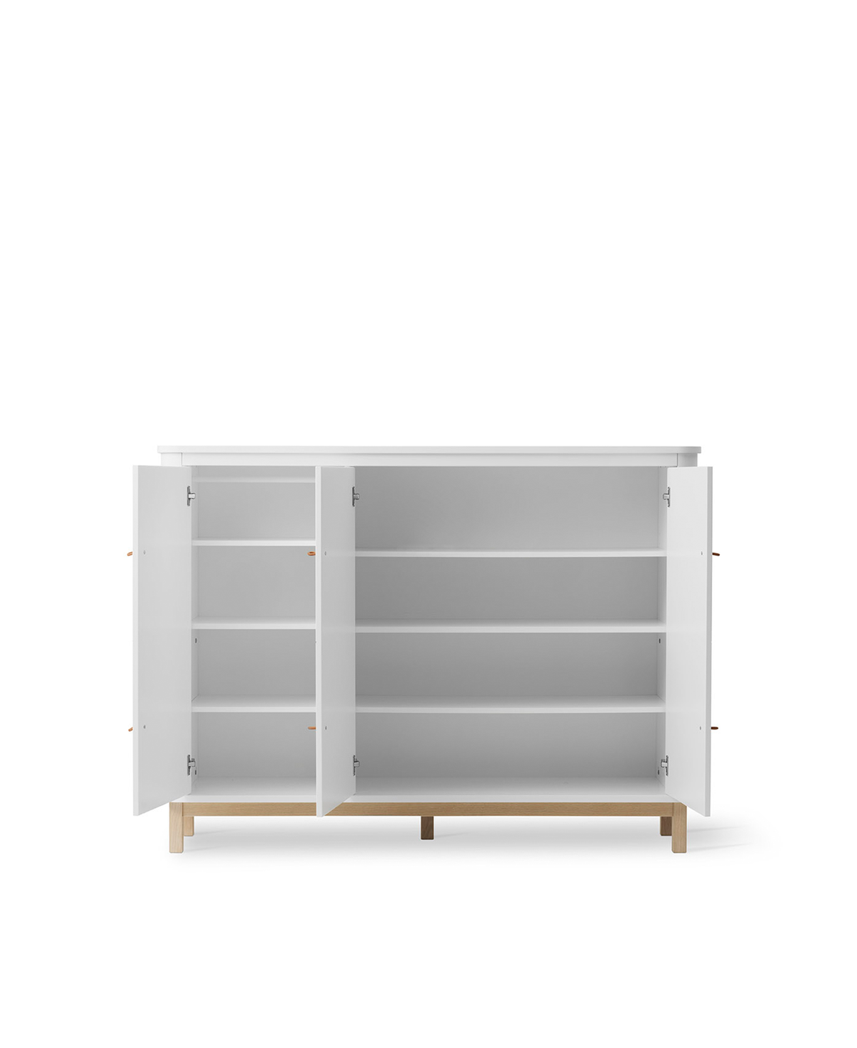 Oliver Furniture Wood Multi Cupboard 3 Doors - White/Oak – Storage Cupboard for children, available at Learning Bugs UK