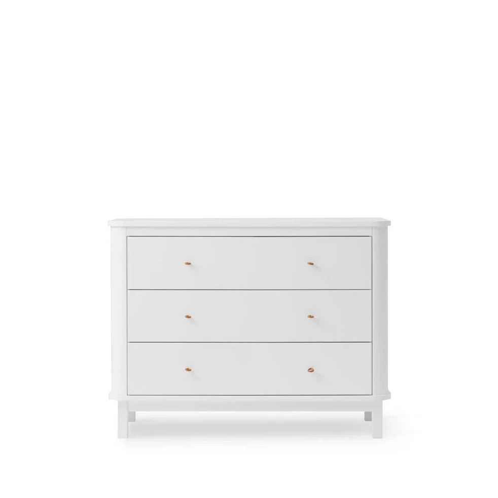 Oliver Furniture Wood Dresser 3 Drawers - White – Chest of Drawers for children, available at Learning Bugs UK