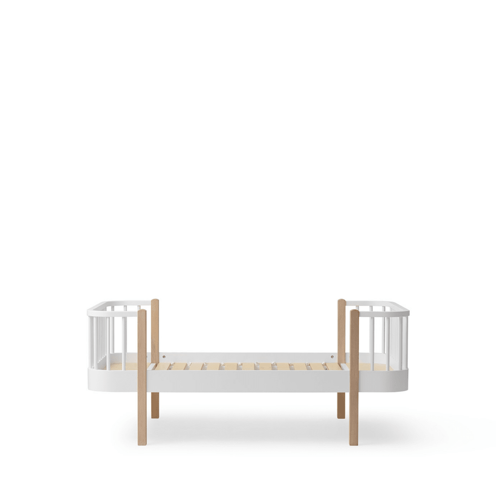 Wood Original Junior Bed - White/Oak – Single Beds for children, available at Learning Bugs UK