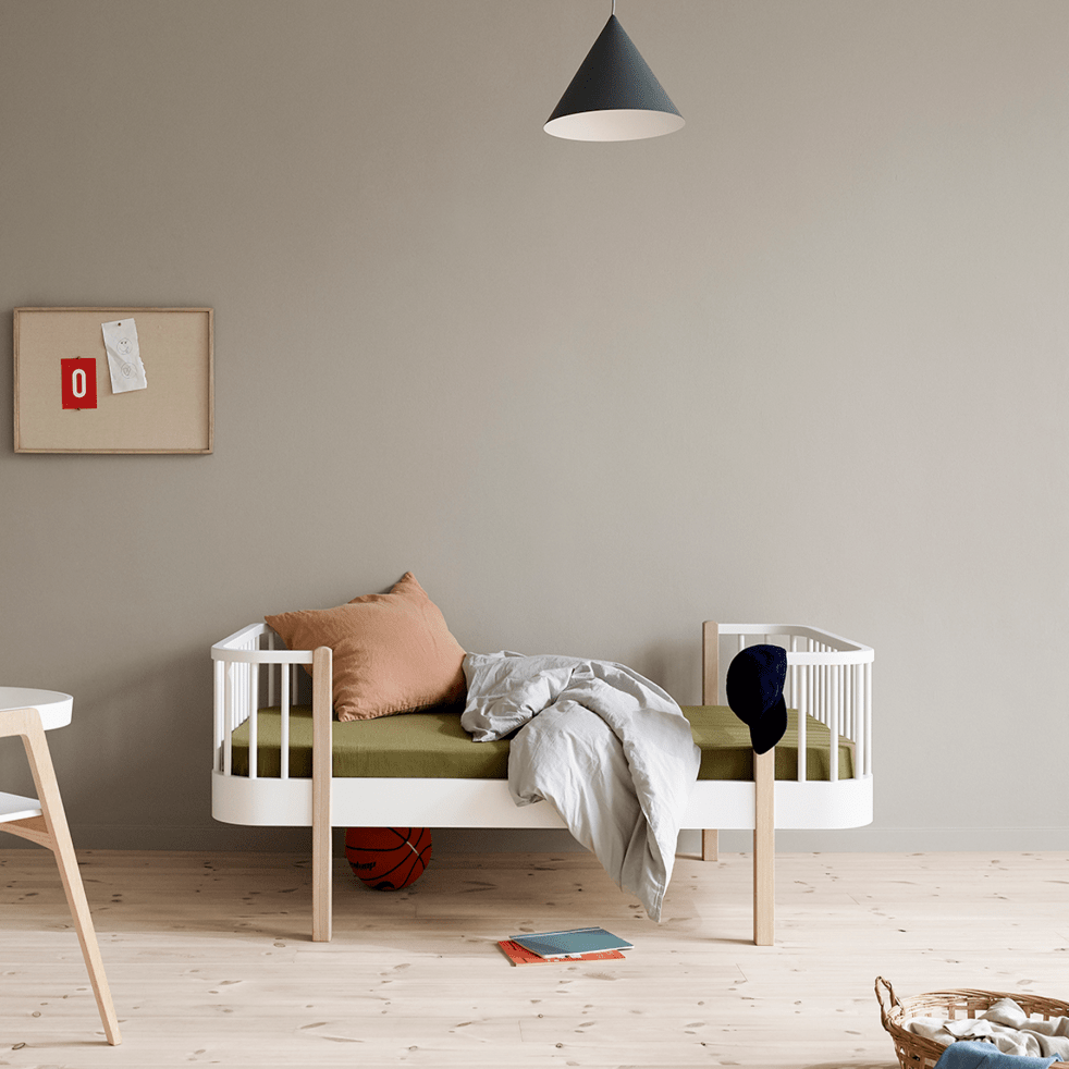 Wood Original Junior Day Bed - White/Oak – Junior Beds for children, available at Learning Bugs UK