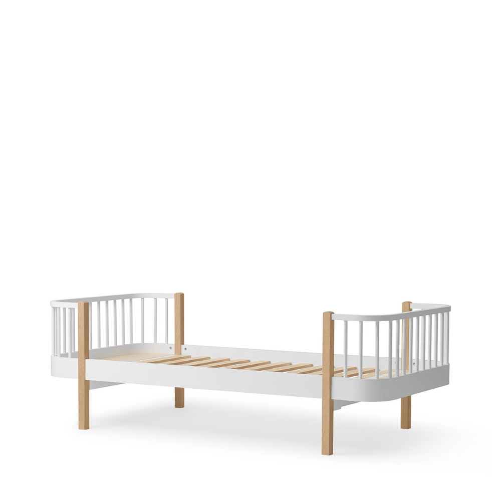 Wood Original Bed - White/Oak – Single Beds for children, available at Learning Bugs UK