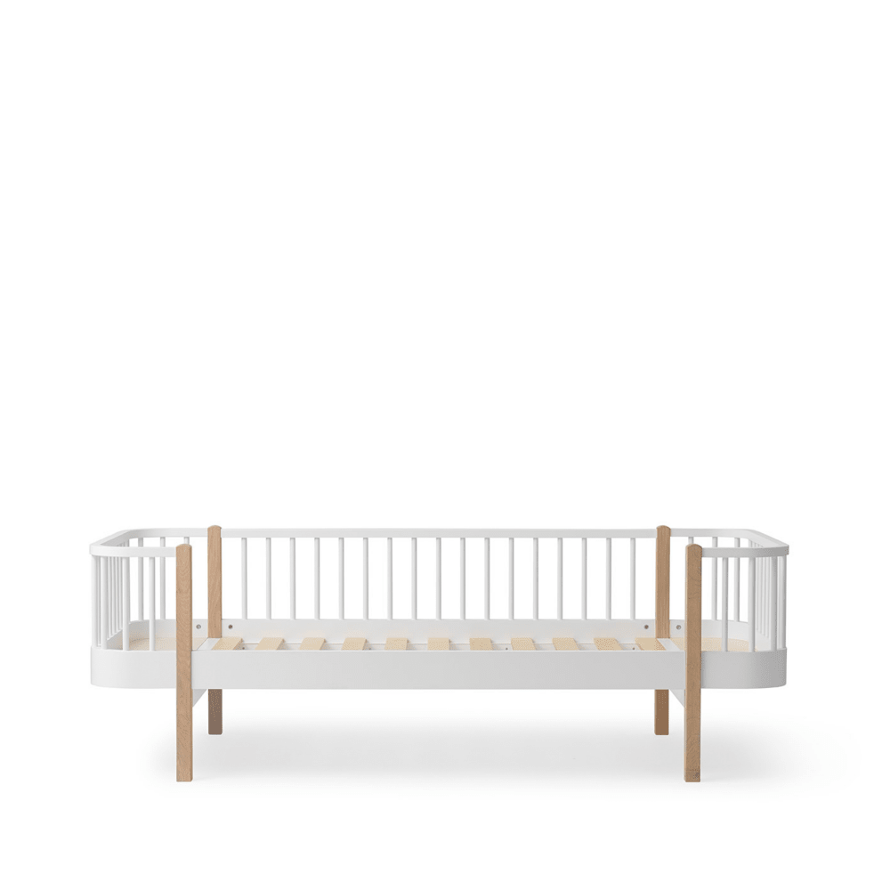 Wood Original Day Bed - White/Oak – Single Beds for children, available at Learning Bugs UK