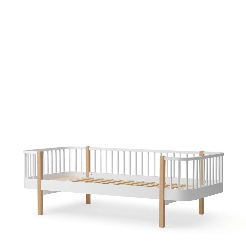 Wood Original Day Bed - White/Oak – Single Beds for children, available at Learning Bugs UK