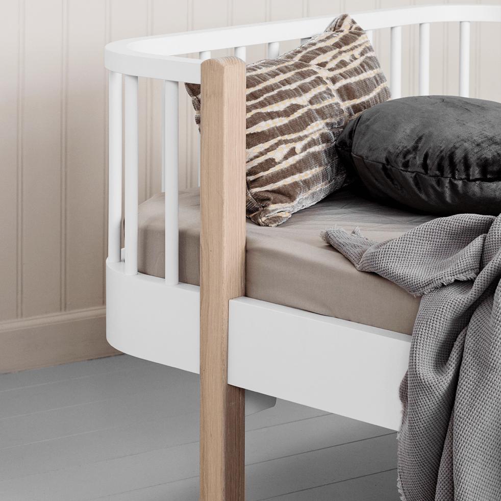 Wood Original Junior Day Bed - White/Oak – Junior Beds for children, available at Learning Bugs UK