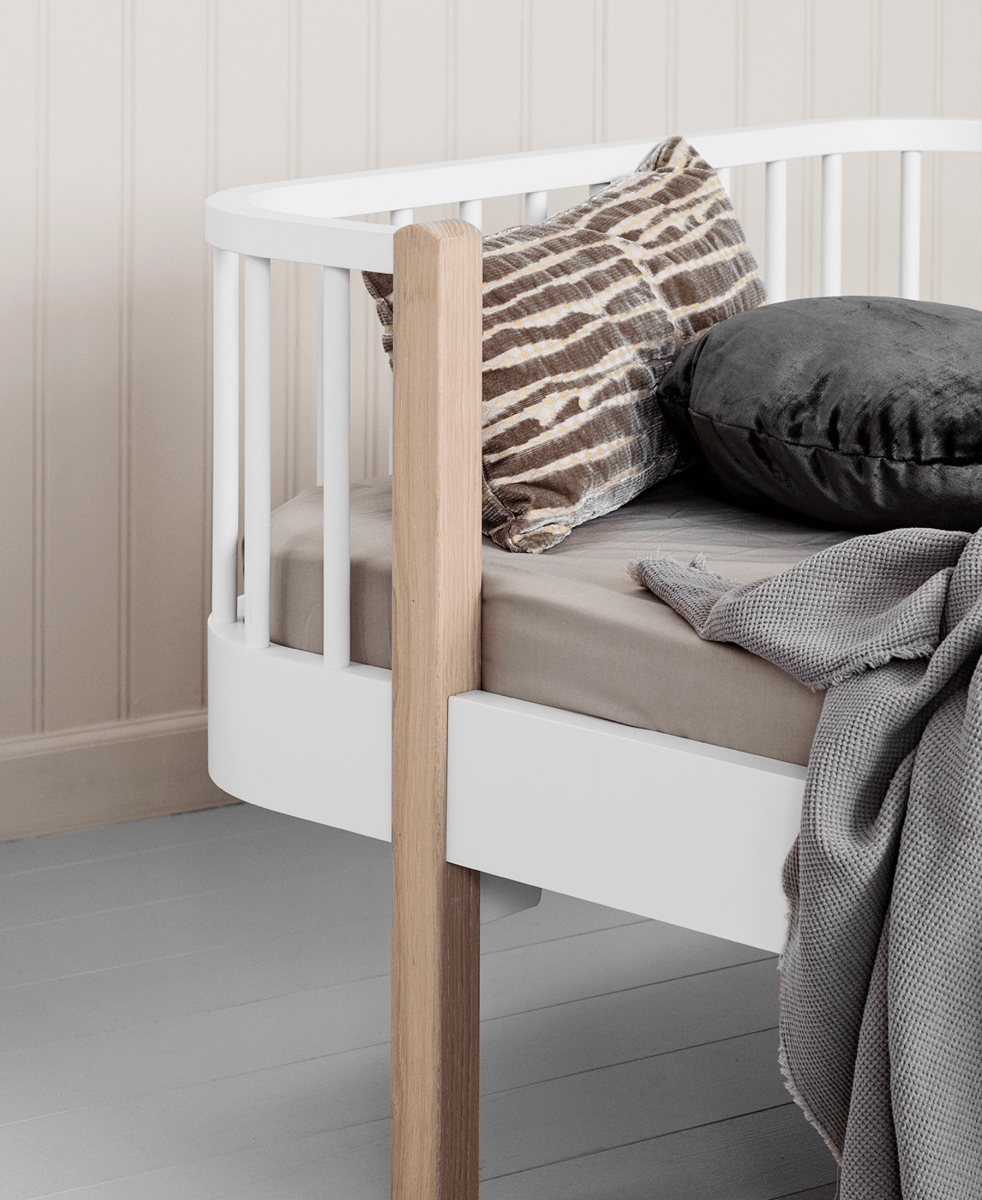 Wood Original Junior Day Bed - White/Oak – Junior Beds for children, available at Learning Bugs UK