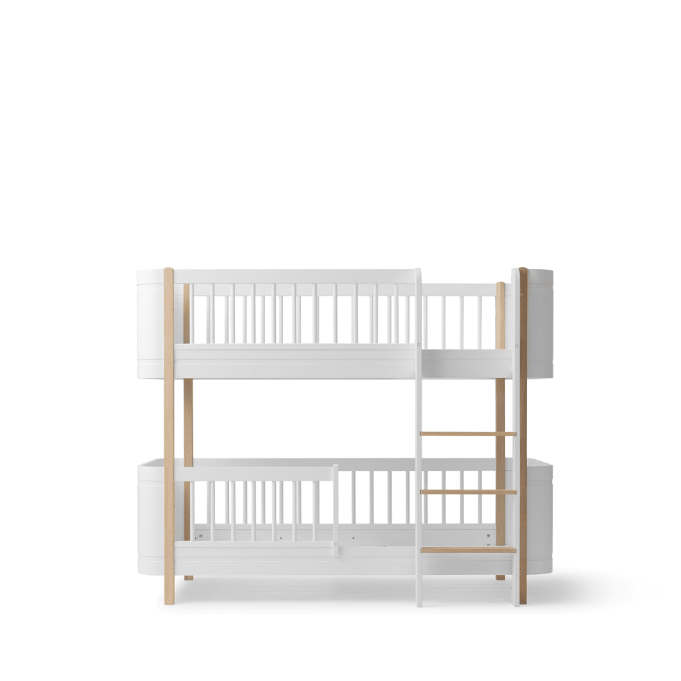 Mini+ Low Bunk Bed - White/Oak – Bunk Beds for children, available at Learning Bugs UK
