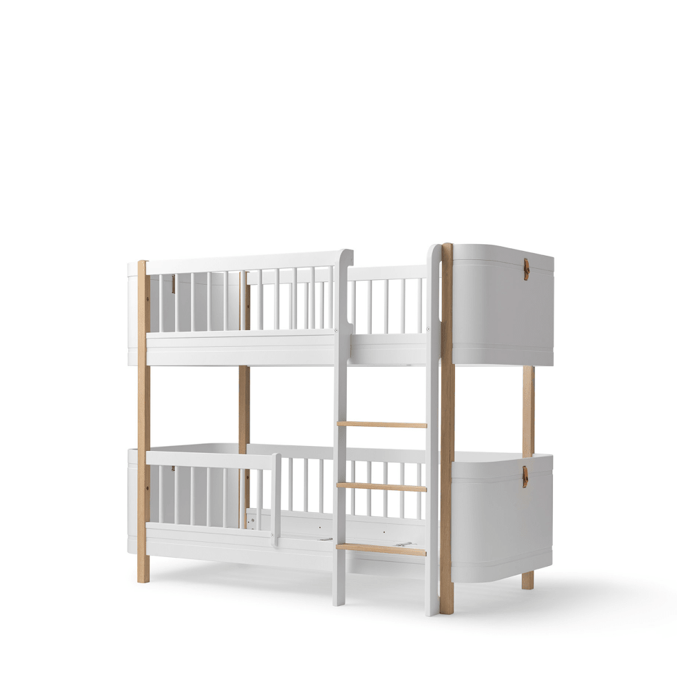 Mini+ Low Bunk Bed - White/Oak – Bunk Beds for children, available at Learning Bugs UK