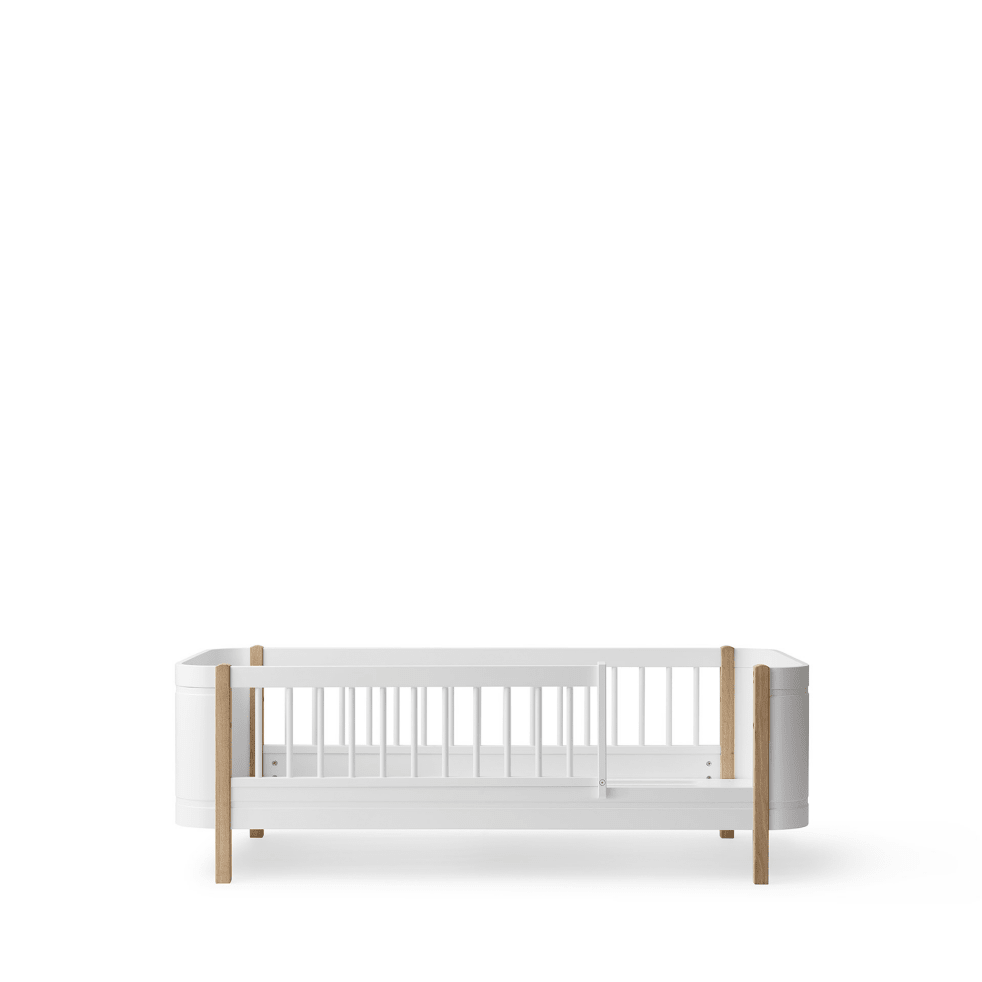 Mini+ Junior Bed - White/Oak – Single Beds for children, available at Learning Bugs UK
