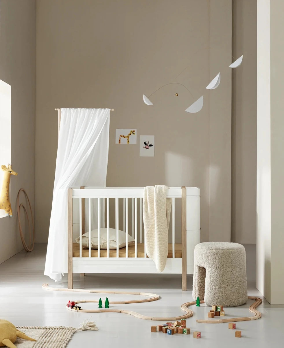 Mini+ Cot Bed - Oak – Cot Beds for children, available at Learning Bugs UK